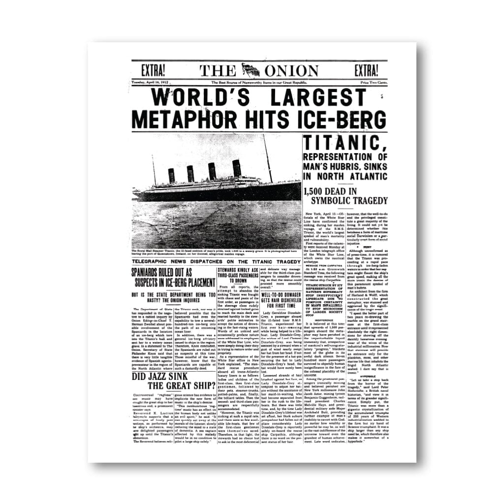 'World's Largest Metaphor' Poster Print