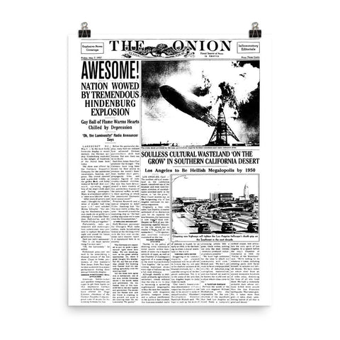 'Kennedy Slain' Front Page Poster from The Onion's Our Dumb Century