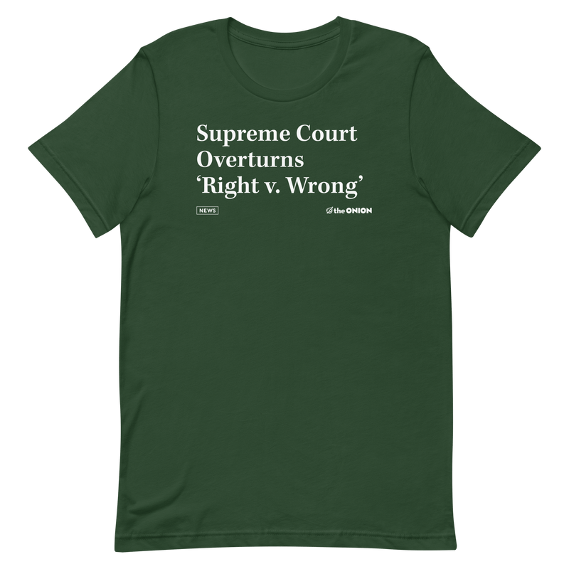 'Right v. Wrong' Headline T-Shirt