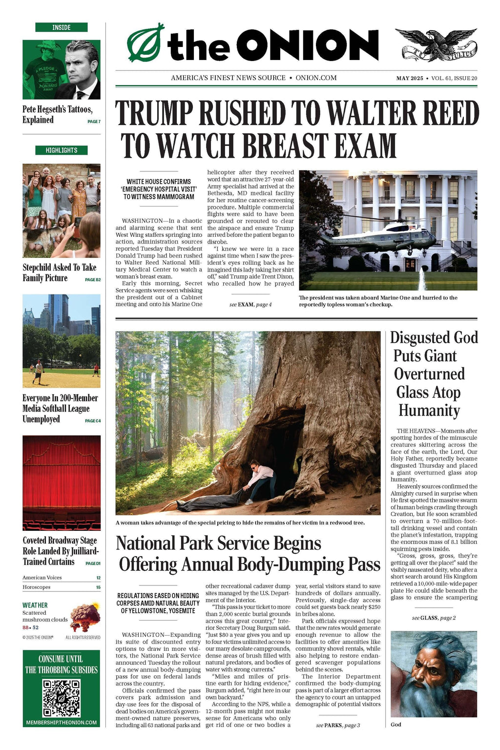 The Onion Newspaper, May 2025 - Physical Copy