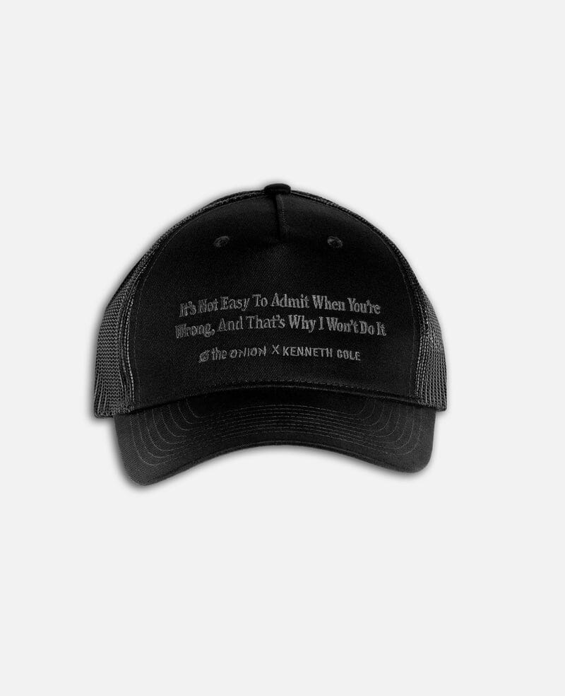Kenneth Cole: Admit You're Wrong Trucker Hat
