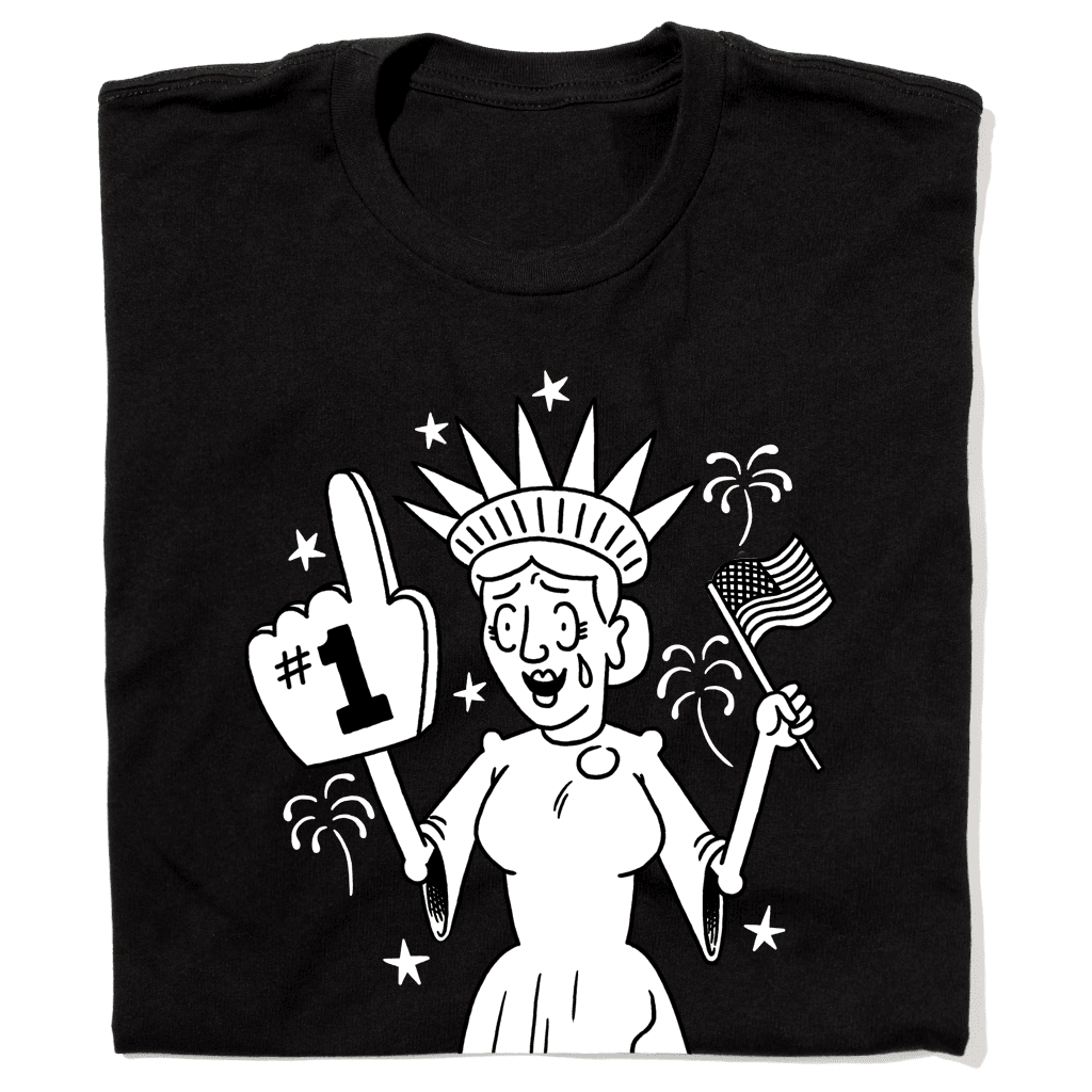 Lady Liberty Patriotic Joy T Shirt from The Onion Store