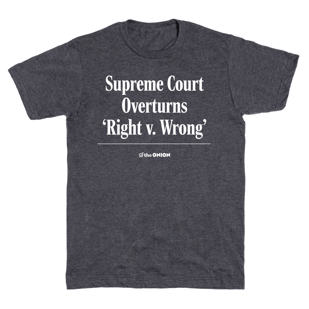 'Right v. Wrong' Headline T-Shirt
