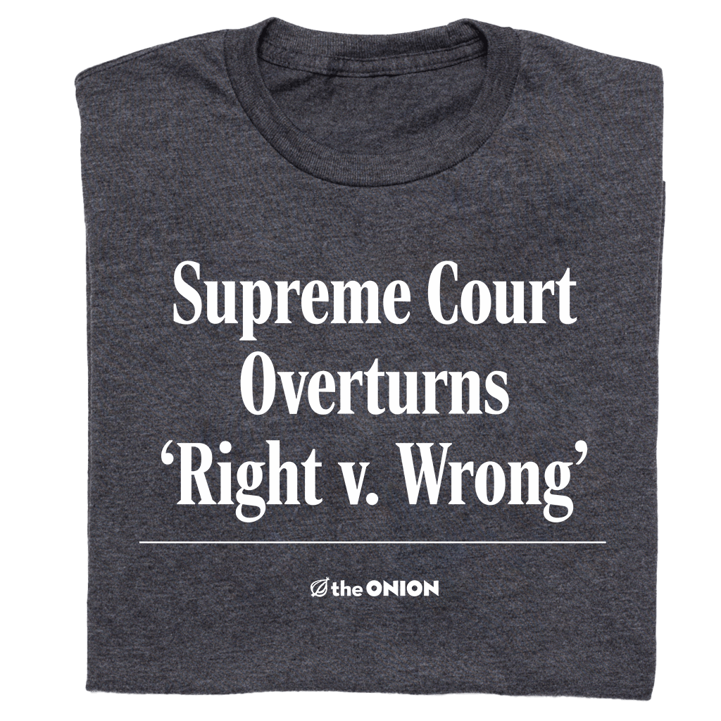 'Right v. Wrong' Headline T-Shirt