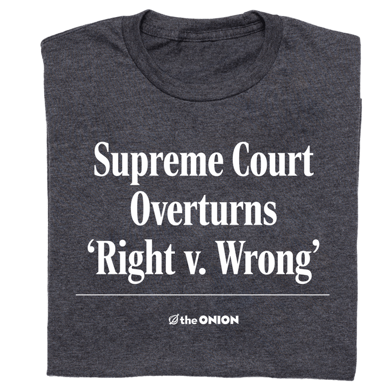 'Right v. Wrong' Headline T-Shirt