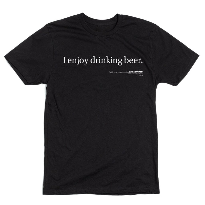 'I enjoy drinking beer.' Vintage Headline T-Shirt