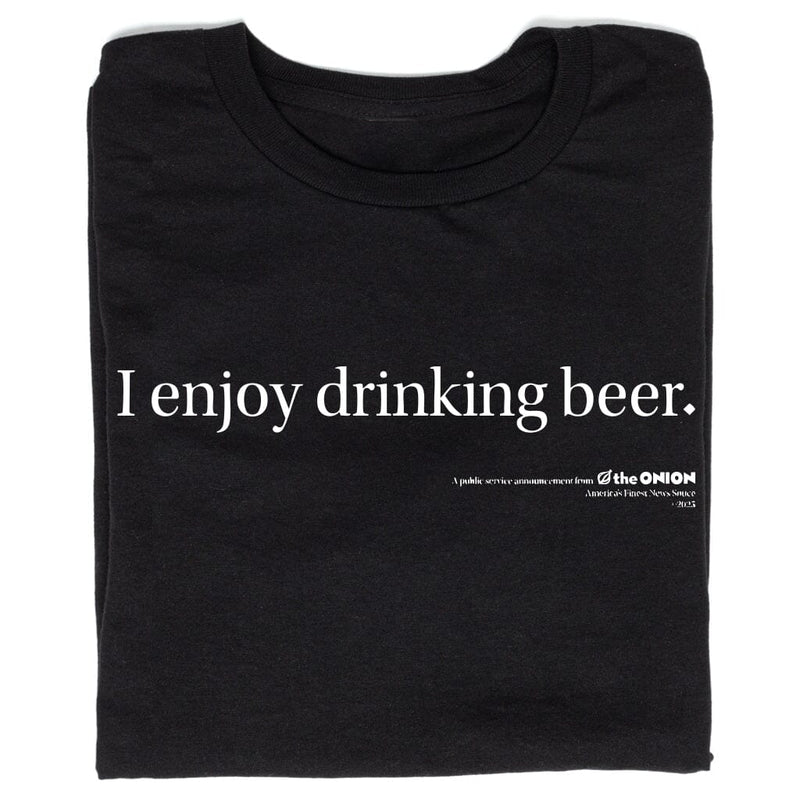 'I enjoy drinking beer.' Vintage Headline T-Shirt