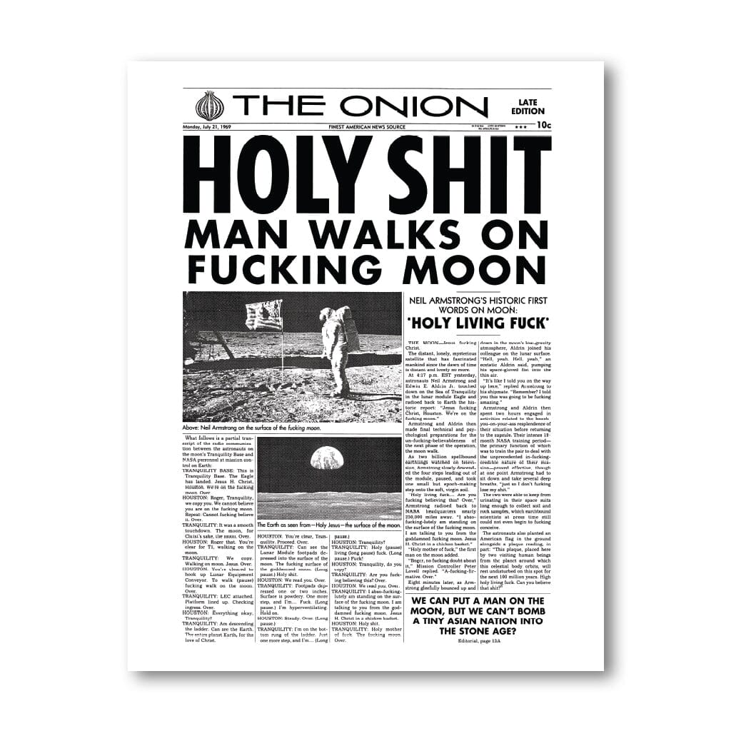 'Man Walks On Moon' Poster