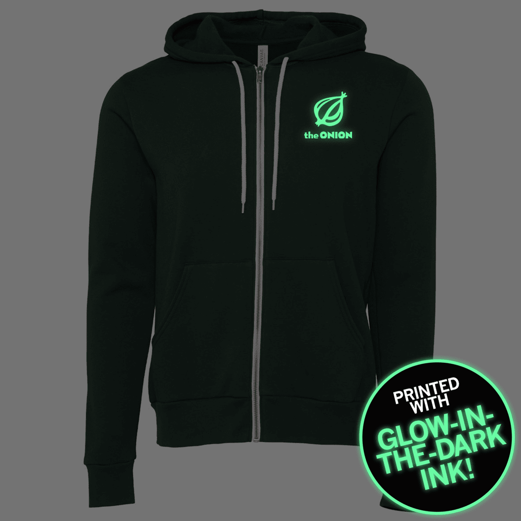 The Onionati Glow In The Dark Zip-Up Hoodie