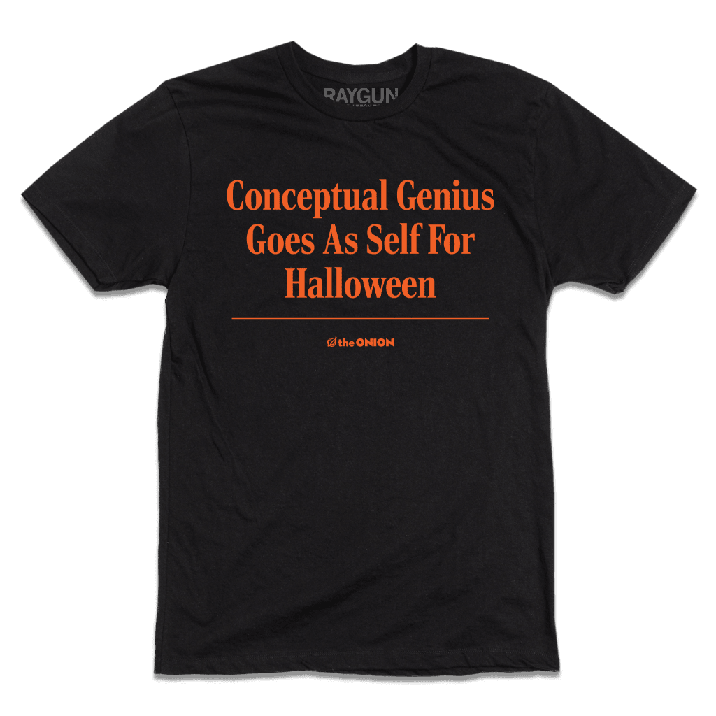 'Conceptual Genius Goes As Self For Halloween' Headline T-Shirt