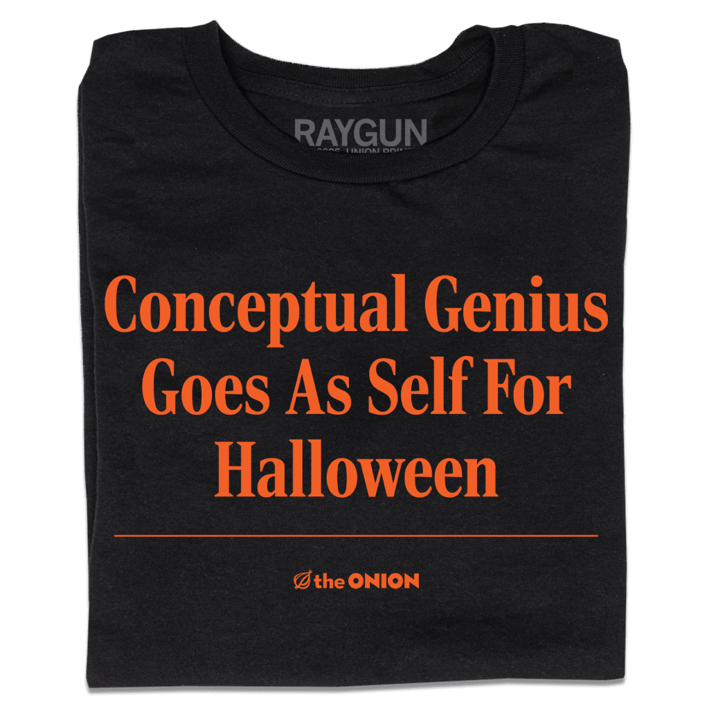 'Conceptual Genius Goes As Self For Halloween' Headline T-Shirt