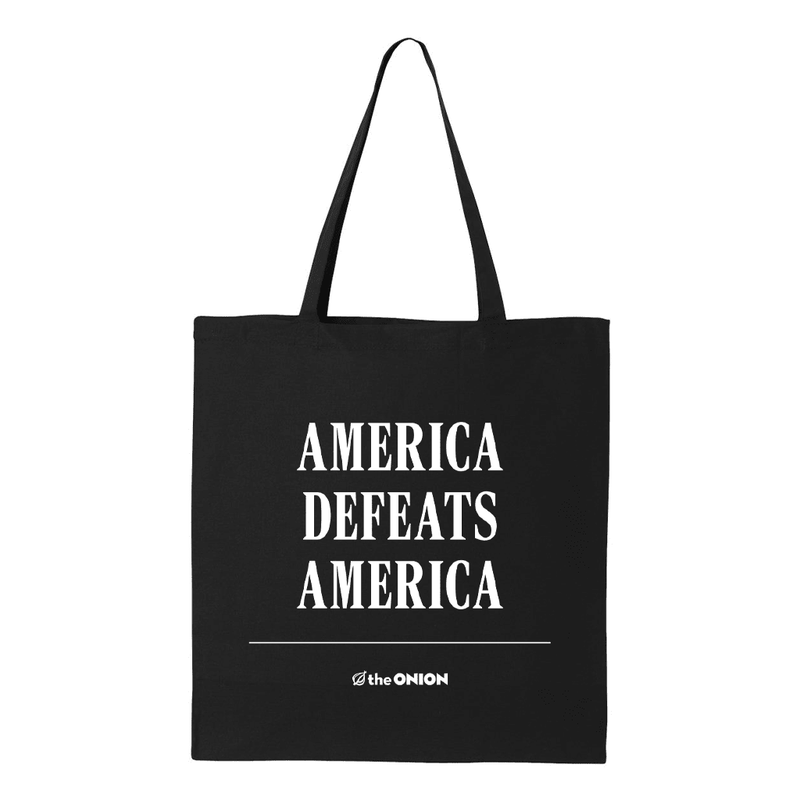 America Defeats America Tote Bag