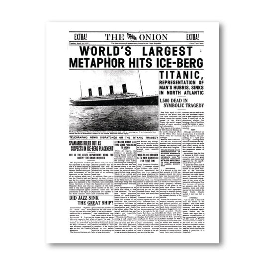 'World's Largest Metaphor' Poster Print