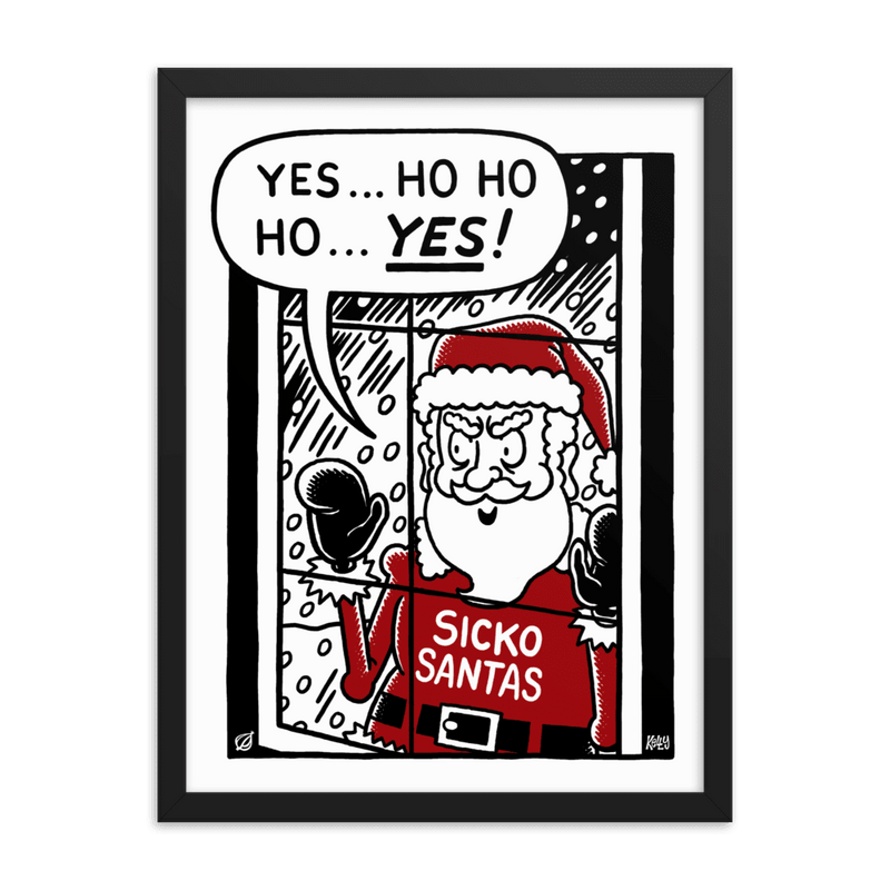 'Sickos Santa' Framed Print