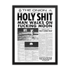 Framed 'Man Walks on Moon' Front Page Poster from The Onion's Our Dumb Century 18&times;24 from The Onion Store