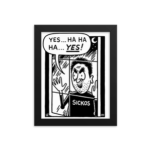 Cartoon 'Sickos' Framed Print