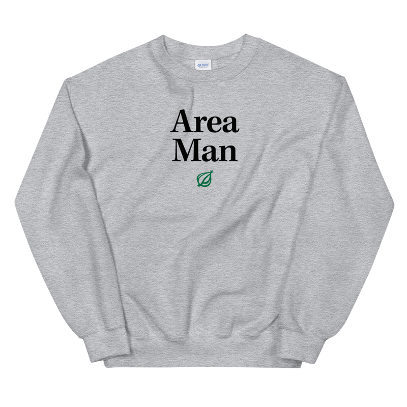 'Area Man' Headline Sweatshirt