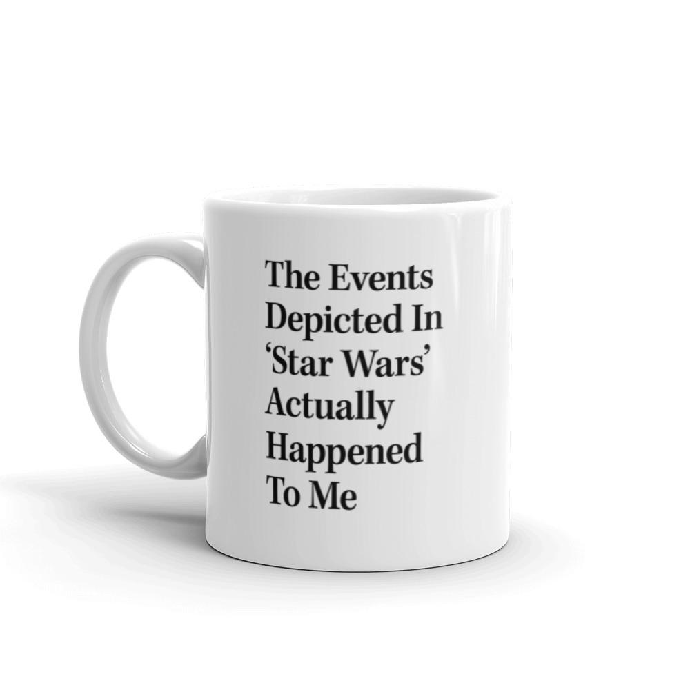 The Onion's 'The Events Depicted In 'Star Wars'' Mug from The Onion Store