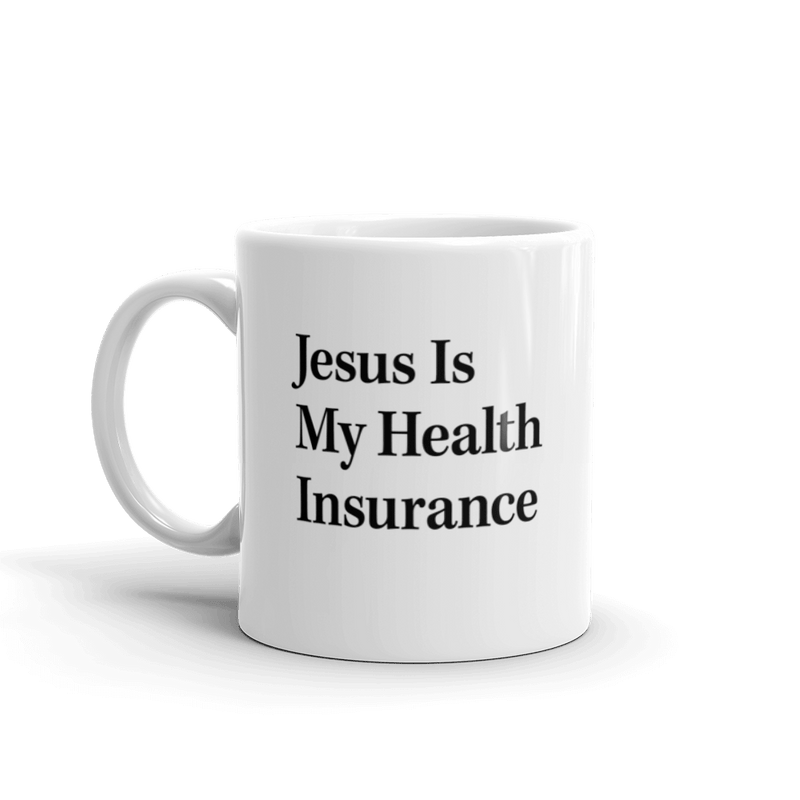 The Onion's 'Jesus Is My Health Insurance' Mug